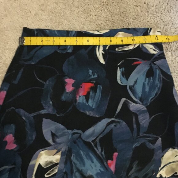 Tropical Floral Paradise High Waist Cotton Pencil Skirt - Picture 13 of 16